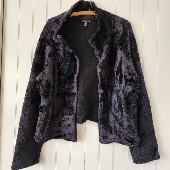 EILEEN FISHER Faux Fur Jacket~XL - Picture 2 of 13